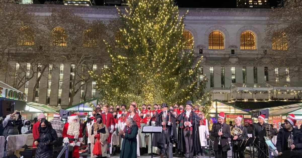 New York City Opera Presents An Evening of Caroling at Bank of America Winter Village at Bryant Park