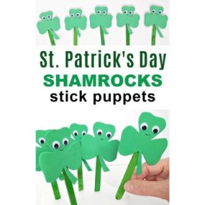 Grab & Go Craft @ TALeA: The Lucky Shamrock puppet for you!.