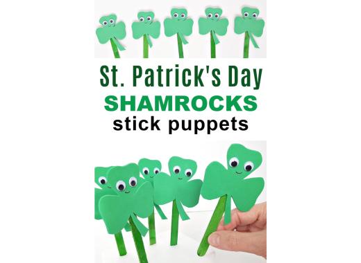 Grab & Go Craft @ TALeA: The Lucky Shamrock puppet for you!.