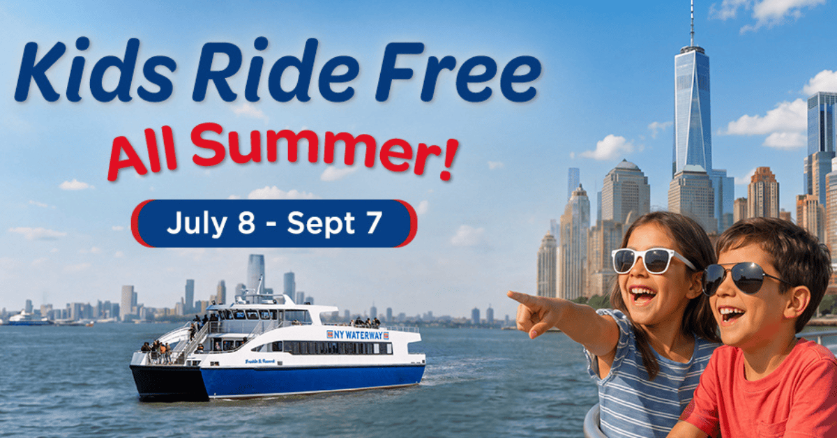 Kids Ride Free on NY Waterway Ferries This Summer